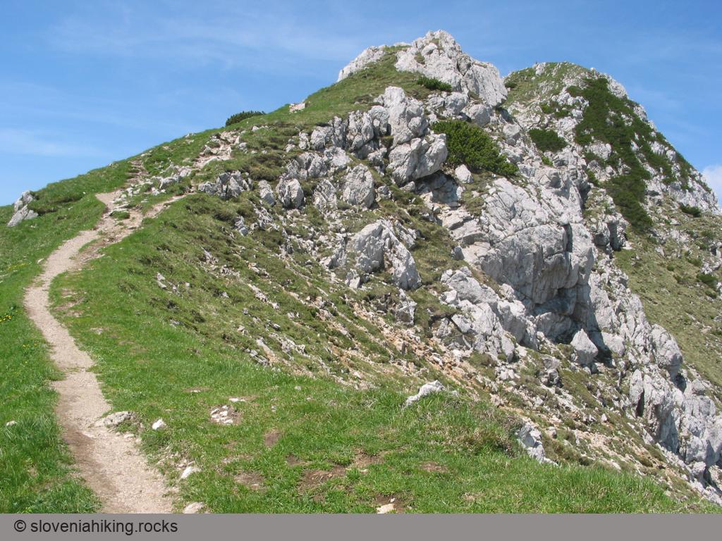 The last ridge below the summit