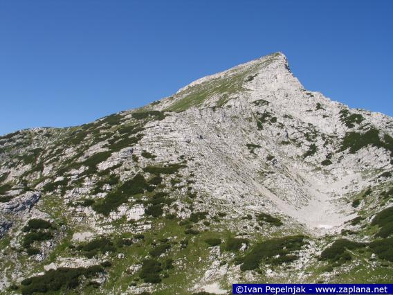 Veliki Draški vrh z vzhodne strani